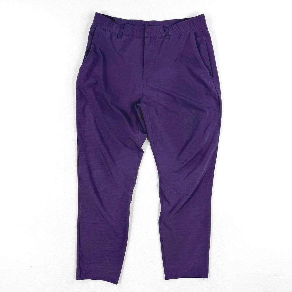 Fabletics Mens The Only Pant Size‎ M (32x28) Purple Tapered Performance Chino